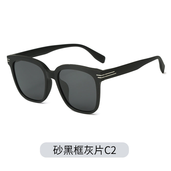 Wholesale TR90 Korean Style Sunglasses Men's Driving Polarized Glasses Trendy Women's Anti-UV Sunshade Big Face Slim Sunglasses