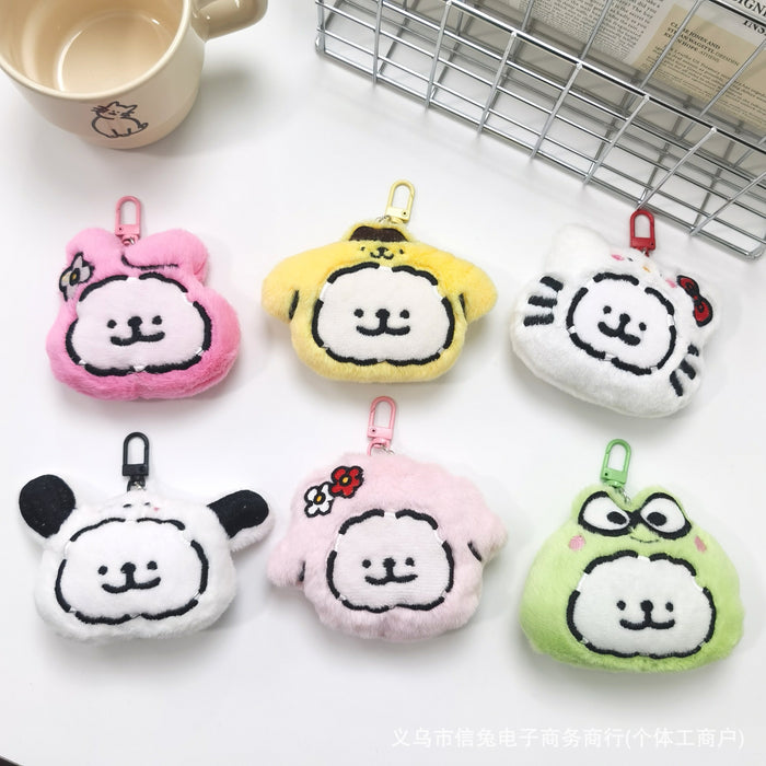 Wholesale Cute Plush Puppy Doll Brooch Dress-up  Plush Squeaky Pendant Bag Decoration