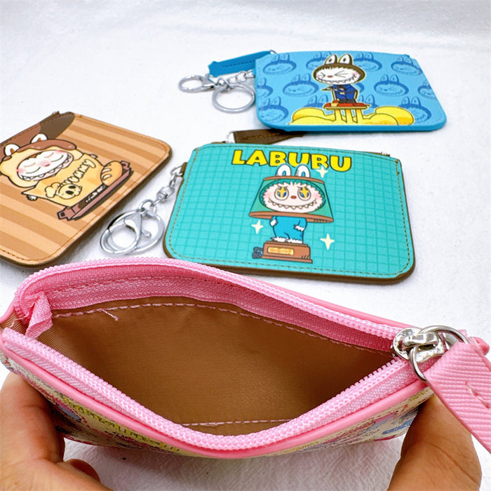 Wholesale Cartoon forest elf card holder coin purse integrated with keychain pendant small elf card holder coin purse loose wallet