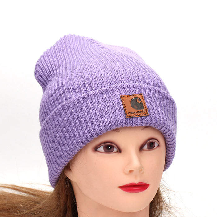 Wholesale Solid color warm woolen hat