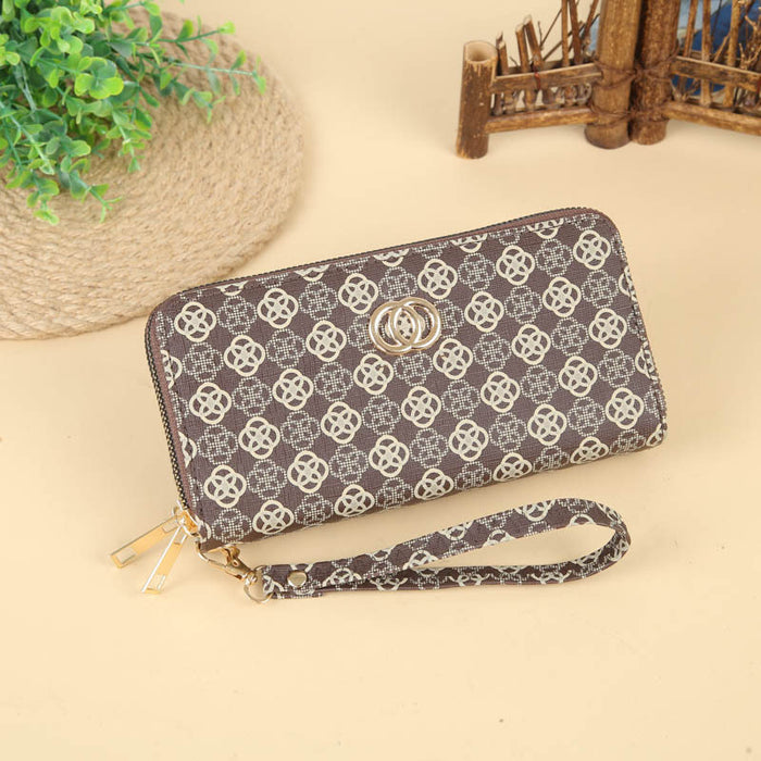Wholesale Double Zip Clutch Wallet with Large Capacity Stylish Everyday Handbag MOQ≥3