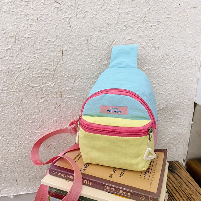 Wholesale Dopamine Travel Mini Mobile Phone Bag,  Small School Bag,  Contrasting Color Cross-Body Bag for Outings,  Versatile Daily Use Bag