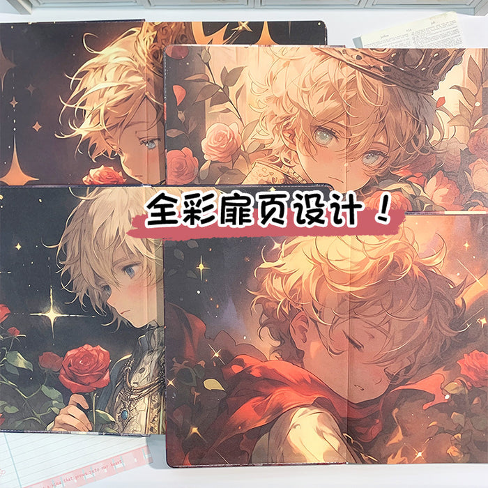 Wholesale 5pcs The Little Prince coloring book cartoon notebook notepad rose the little prince hardcover book