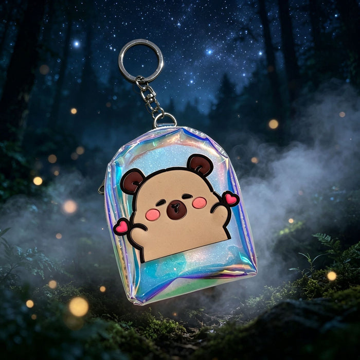Wholesale Cartoon Animal Transparent PVC Backpack Coin Purse Cute Small Wallet