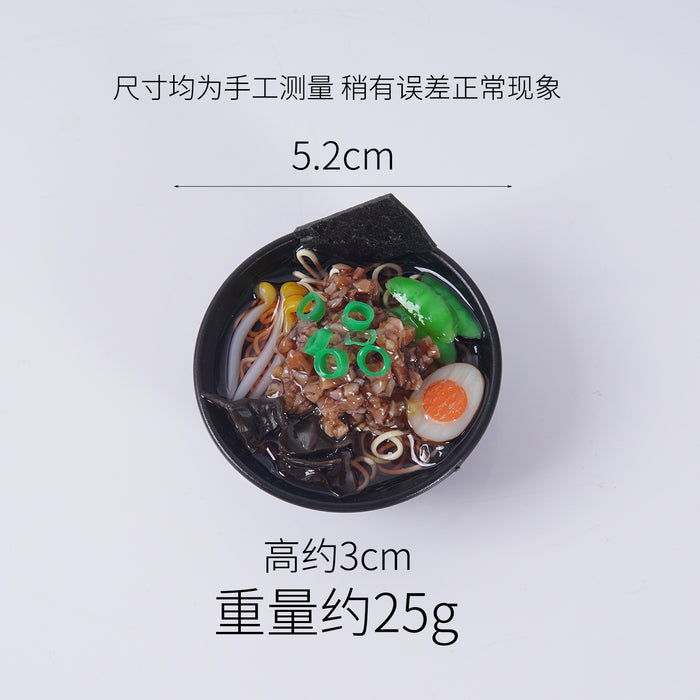 Wholesale PVC Simulated Seafood Ramen Keychain Bag Charm Decorative Accessory MOQ≥2