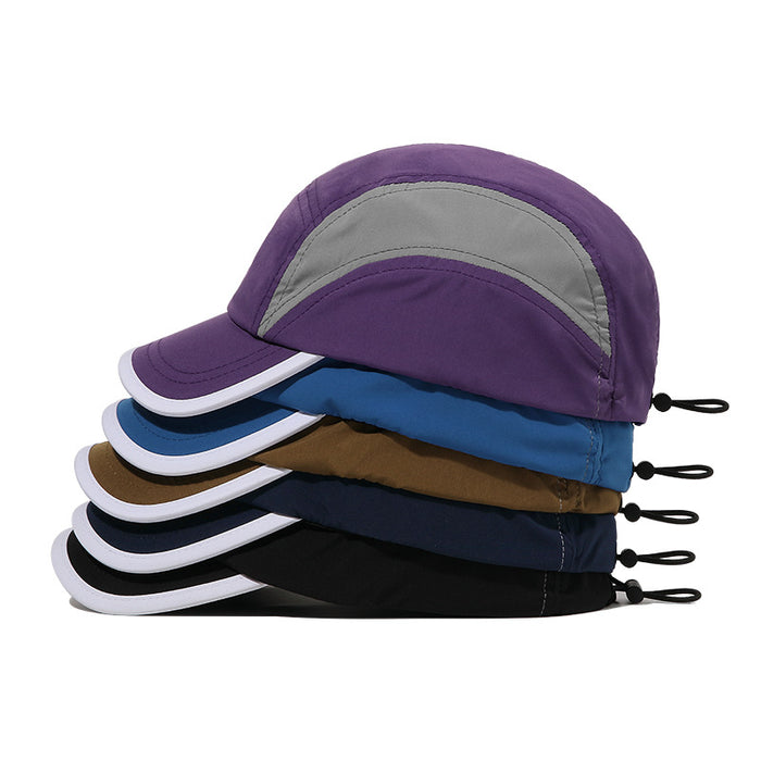 Wholesale Quick drying duckbill cap workwear, outdoor breathable sealed baseball cap, drawstring hat