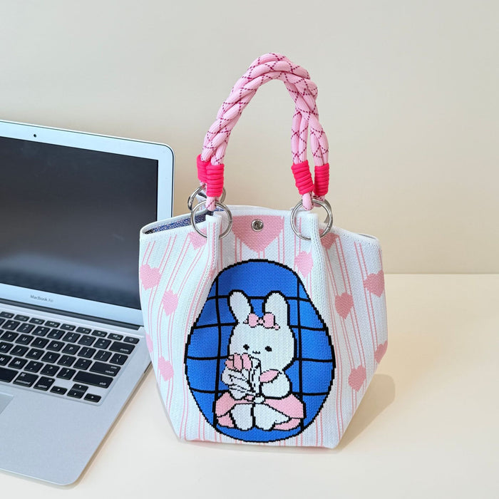 Wholesale Cartoon knitted bag large capacity vegetable basket