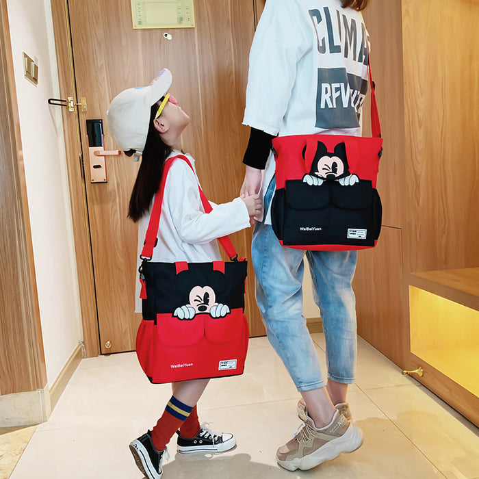 Wholesale New Oxford Children's Tutoring Bag Cartoon Handbag Large Capacity Single Shoulder Crossbody Bag Wholesale Bag