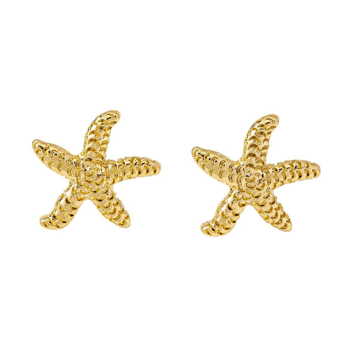 Wholesale Starfish Earrings for Women Simple Niche Stud Versatile Commuter High-End Earrings