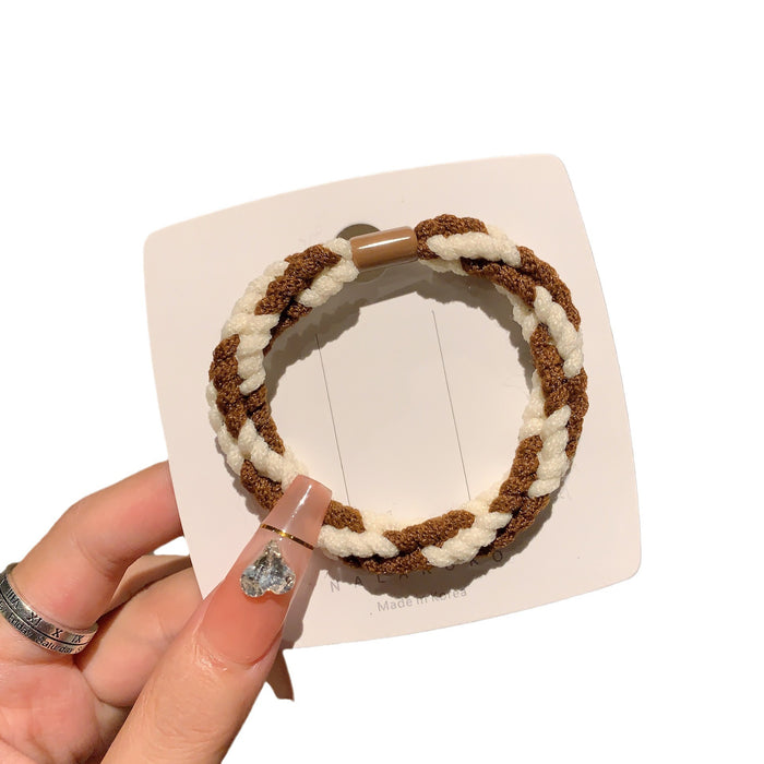 Wholesale Brown series elegant simple hair band tie rubber band durable high elastic out fashion all-match hair band hair accessories for women