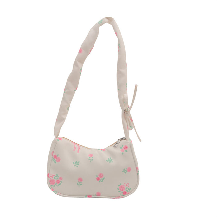 Wholesale Ruched Floral Underarm Shoulder Bag