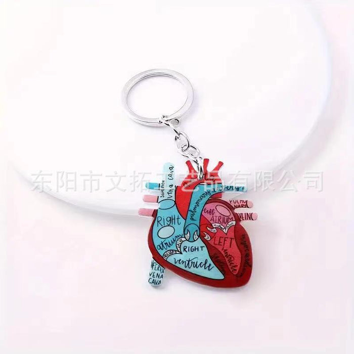 Wholesale Heart Shape Cartoon Acrylic Key ChainJDC-KC-Went002