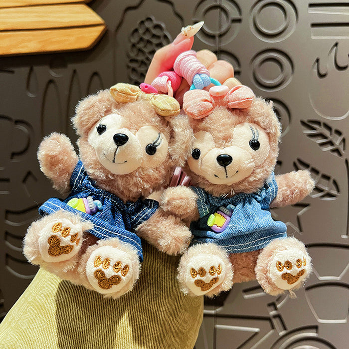 Wholesale Original Plush Cowboy Skirt Bear Keychain Cute Cartoon Trendy Cool Doll Couple Bag Pendant Gift