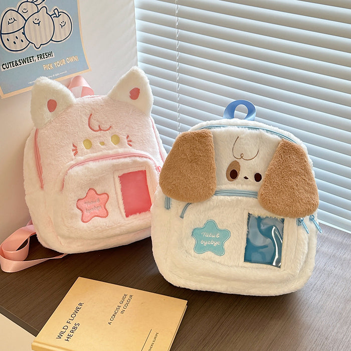 Wholesale Cute cartoon plush backpack bags for girls