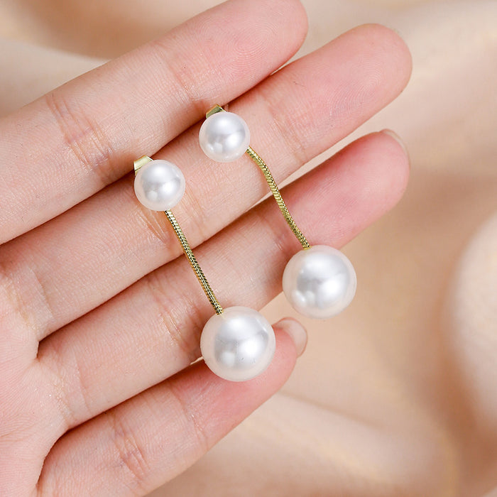 Wholesale S925 silver  pearl earrings women's fashion