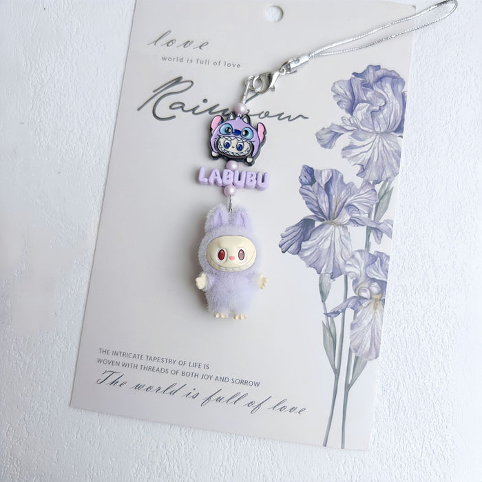 Wholesale Doll vinyl doll mobile phone pendant key chain handmade DIY car pendant