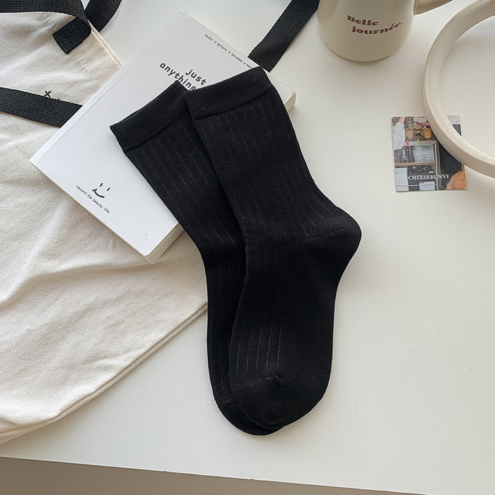 Wholesale Socks gray series mid tube cotton socks fashionable and versatile pile socks