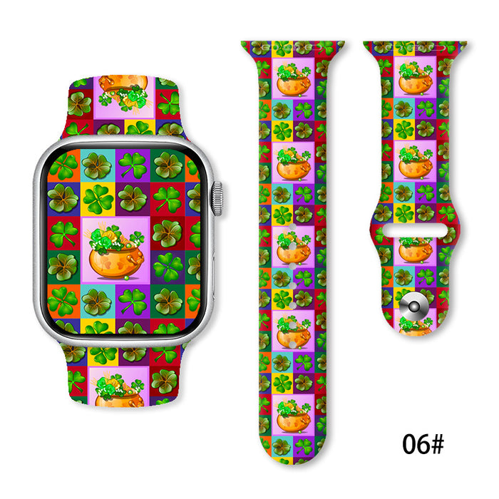 Wholesale Printed Silicone Watch Strap Wrist Strap JDC-WD-NuoQi067