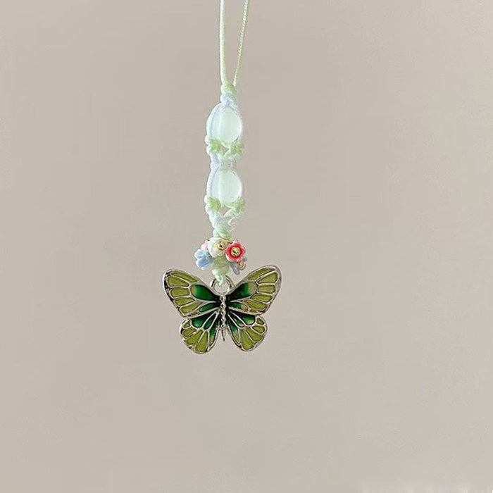 Wholesale Electroplated Alloy Blue Butterfly Flower Necklace - Everyday Fashion Accessory MOQ≥2