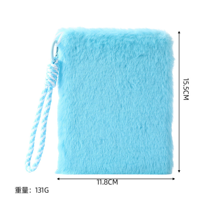 Wholesale Cartoon Plush Notebook Diary for Kids DIY Craft Journal with Colorful Rope MOQ≥2
