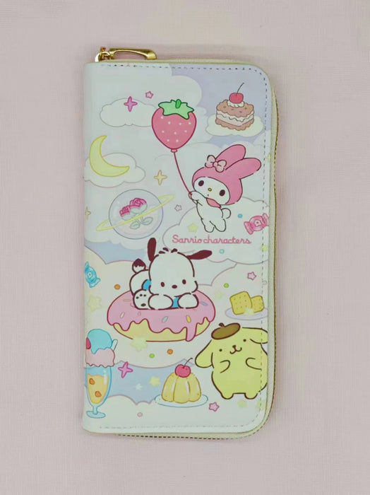 Wholesale Cute cartoon long wallet for girls made of PU material