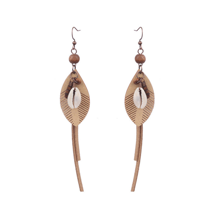 Wholesale Bohemian Tassel Long Dangle Earrings Set Mixed Material Jewelry Accessory Boutique Resale