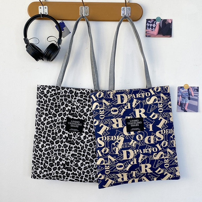 Wholesale Canvas bag, large capacity single shoulder women's bag, printed handbag, makeup bag, artistic canvas wholesale