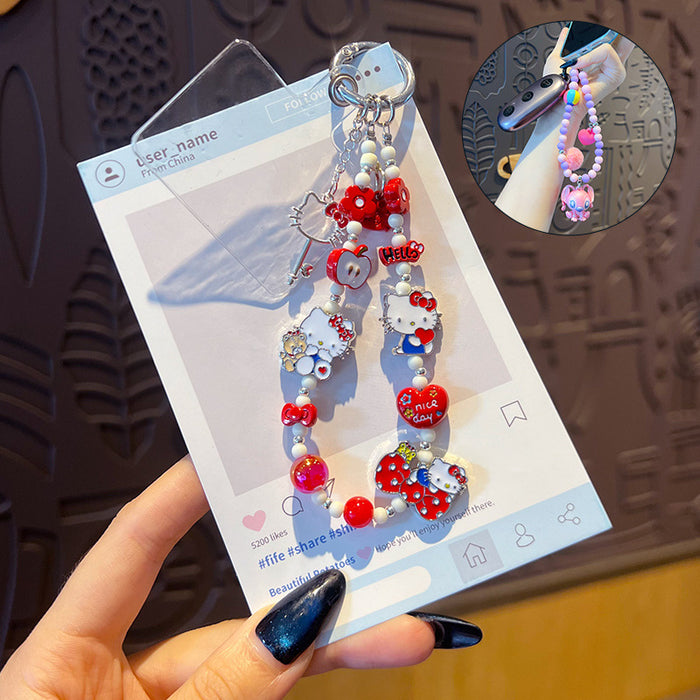 Wholesale Metal Phone Chain Pendant Cute Cartoon Keychain