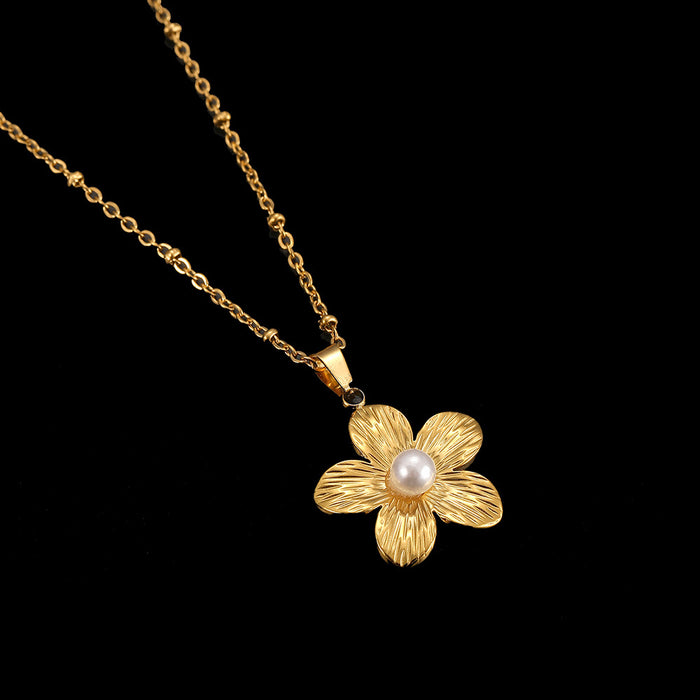 Wholesale Stainless Steel Gold Accessories Bow Necklace