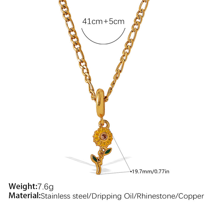 Wholesale Seaside holiday style turtle and starfish pendant necklace gold-plated diamond jewelry