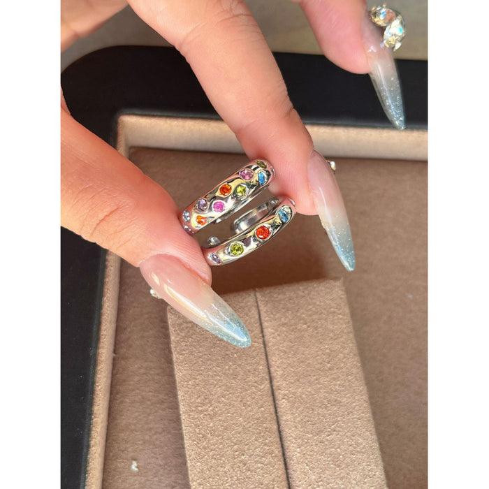 Wholesale Retro Colorful Dopamine Bracelet Rings set