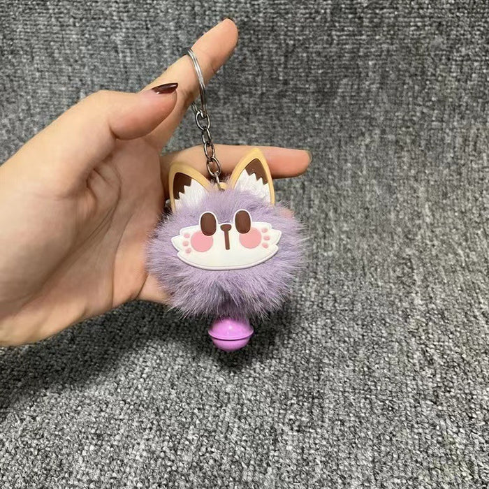Wholesale Bell Luckily Cat Plush Pendant Keychain Bell Niche School Bag Girlfriend School Activity Doll Machine Gift