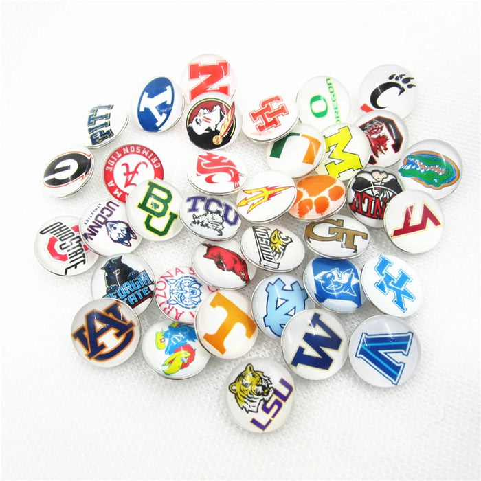 Wholesale  18mm snap button University League team logo