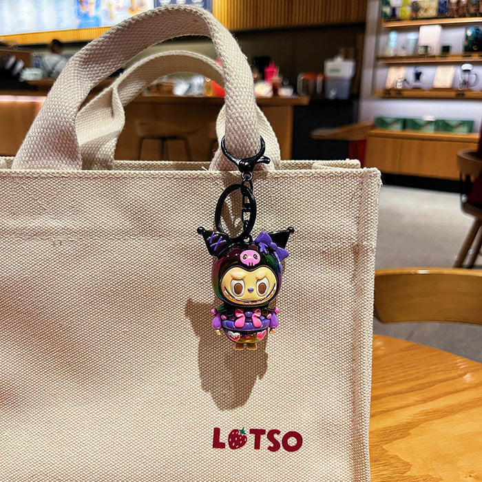 Wholesale electroplated doll keychain cute cartoon funny doll couple bag small pendant