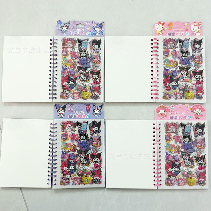 Wholesale Creative cartoon capsule toy-style spiral notebook with stickers