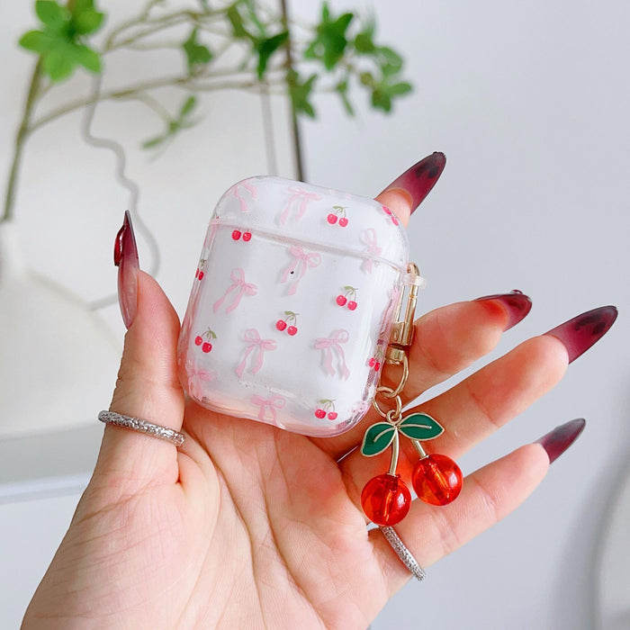 Wholesale Cherry-themed wireless Bluetooth earphone cases