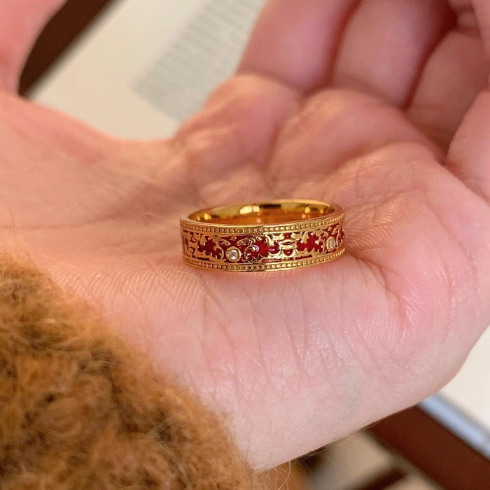 Wholesale Pattern ring, light luxury, versatile temperament, index finger ring