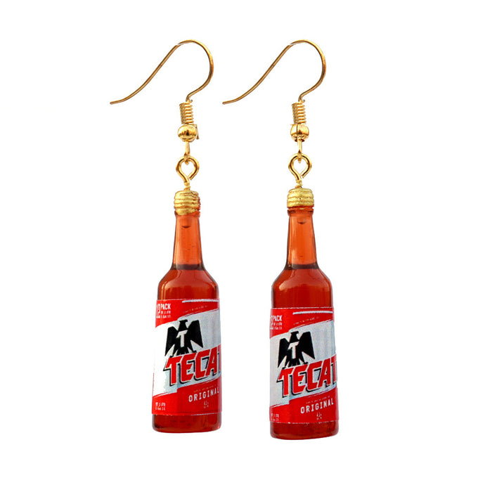 Wholesale Cartoon Wine Bottle Resin Earrings JDC-ES-niqing023