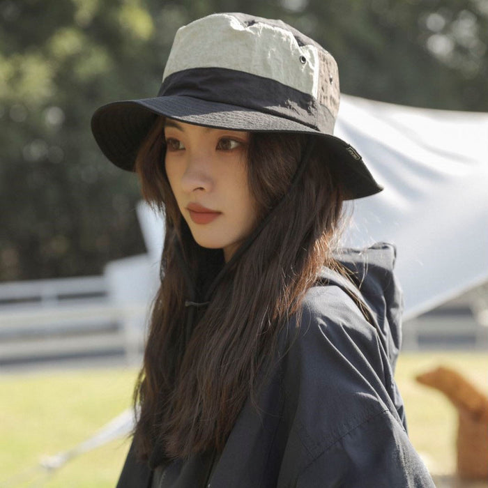 Wholesale Colorful border fisherman hat versatile casual camping, hiking, cycling, sun protection, sun shading hat