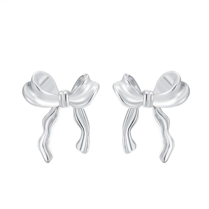 Wholesale Bowknot Earrings Women's Elegant All-match Exquisite High-end Design Sense Style Light Luxury Niche