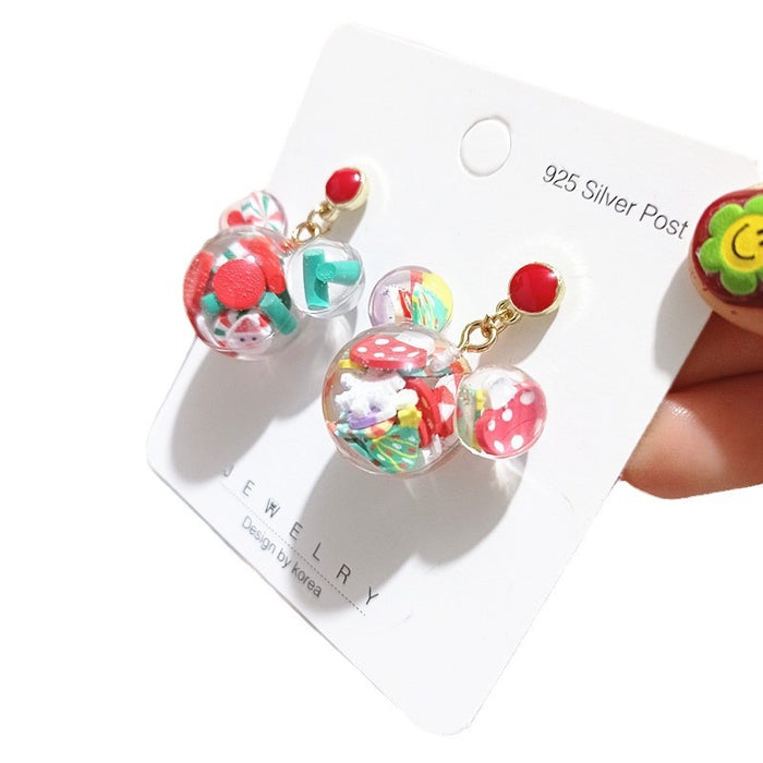 Wholesale Christmas Resin Cartoon Earrings JDC-ES-Xingj033