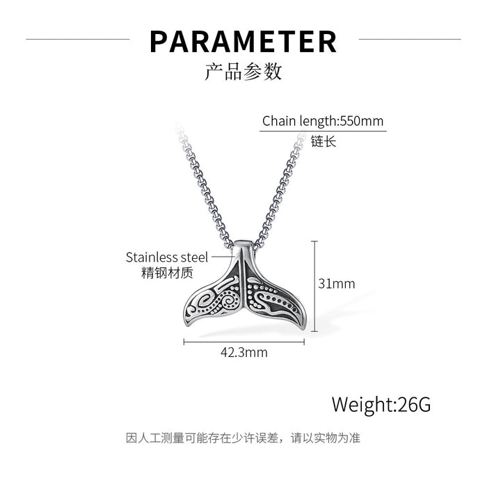 Wholesale Stainless steel necklace, creative trend, retro style