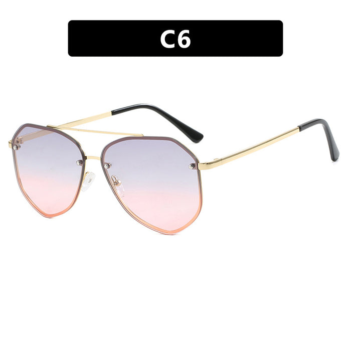 Wholesale Gradient Color Anti-UV PC Sunglasses JDC-SG-PLS115