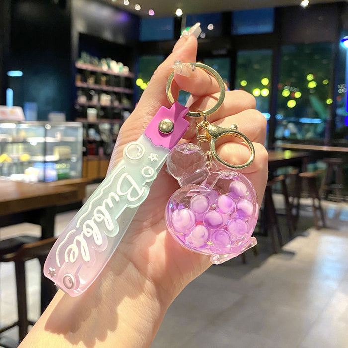 Wholesale Trendy Quicksand Large Shell Keychain Car Key Accessory MOQ≥2