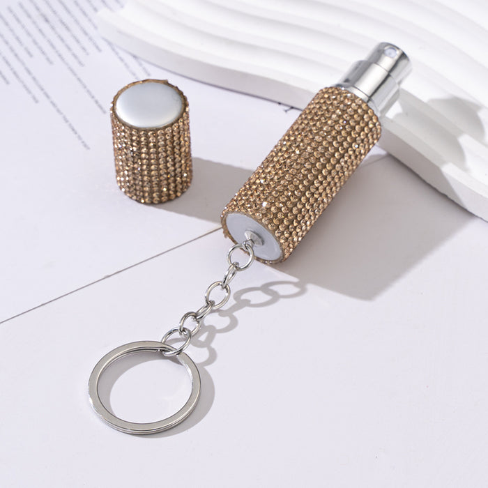 Wholesale Plastic Mini 10ml Diamond Perfume Bottle Keychain JDC-KC-ZY024