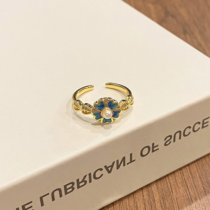 Wholesale Retro gradient open ring, unique personality, index finger ring, niche layered ring