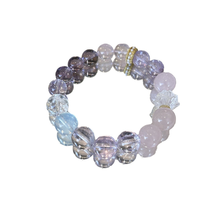 Wholesale Natural amethyst powder crystal bracelet, personalized and niche crystal bead