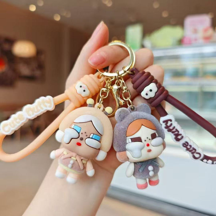 Wholesale  doll key chain tears doll doll bag pendant car key chain trend flocking pendant