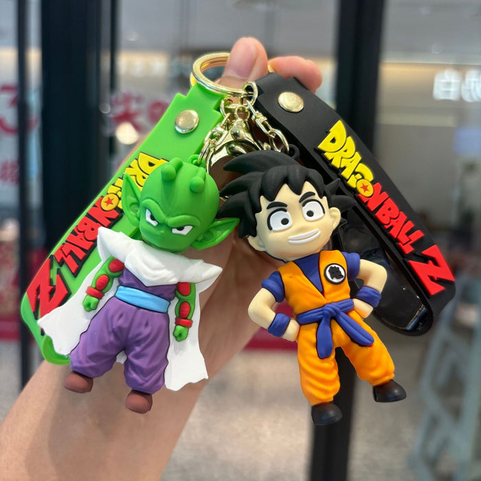 Wholesale 2pcs Anime Keychain Silicone 3D Figure Key Accessory Gift