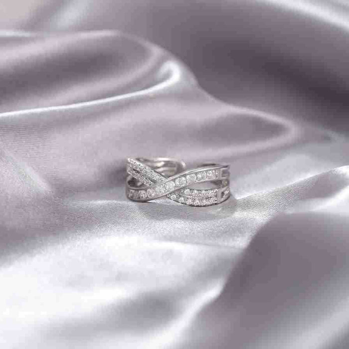 Wholesale Heavy industry ring, cross ring, female niche, adjustable opening, non fading ring